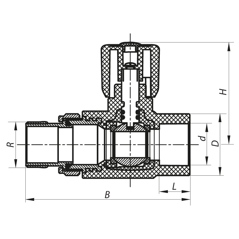 Кран радіаторний 25x3/4 прямий PPR KOER K0160.PRO - Зображення 2