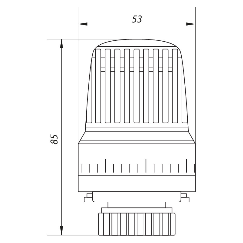 Термоголовка для радіатора M30x1.5 KOER KR.1330 - Зображення 2