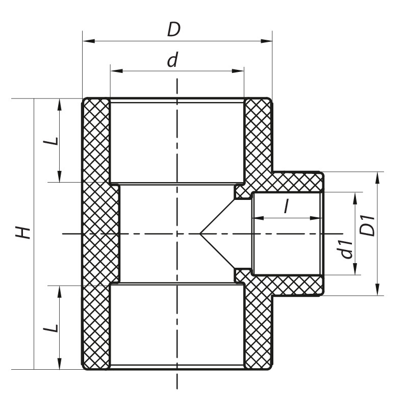 Трійник редукційний 90x63x90 PPR KOER - Зображення 2