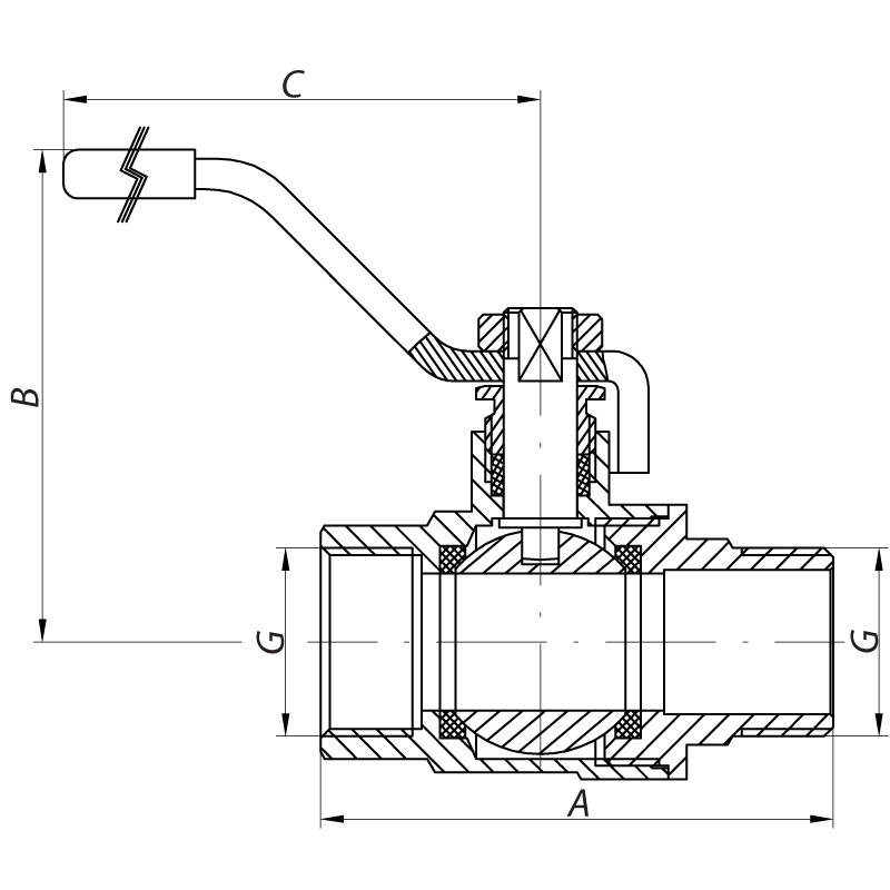 Кран кульовий Waterpro 1/2" ГГР - Зображення 3