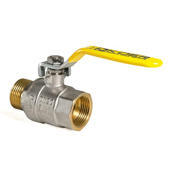 Кран кульовий KOER KR.215.G - 3/4" FM ГШВ YELLOW, ручка "важіль" жовта - Зображення 3