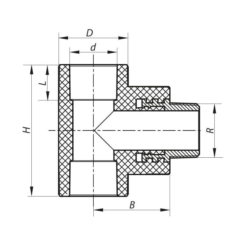 Трійник ЗР 20x1/2M PPR KOER - Зображення 2