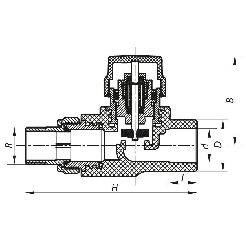 Кран термостатичний прямий PPR 20x1/2 KOER K0151.PRO - Зображення 2