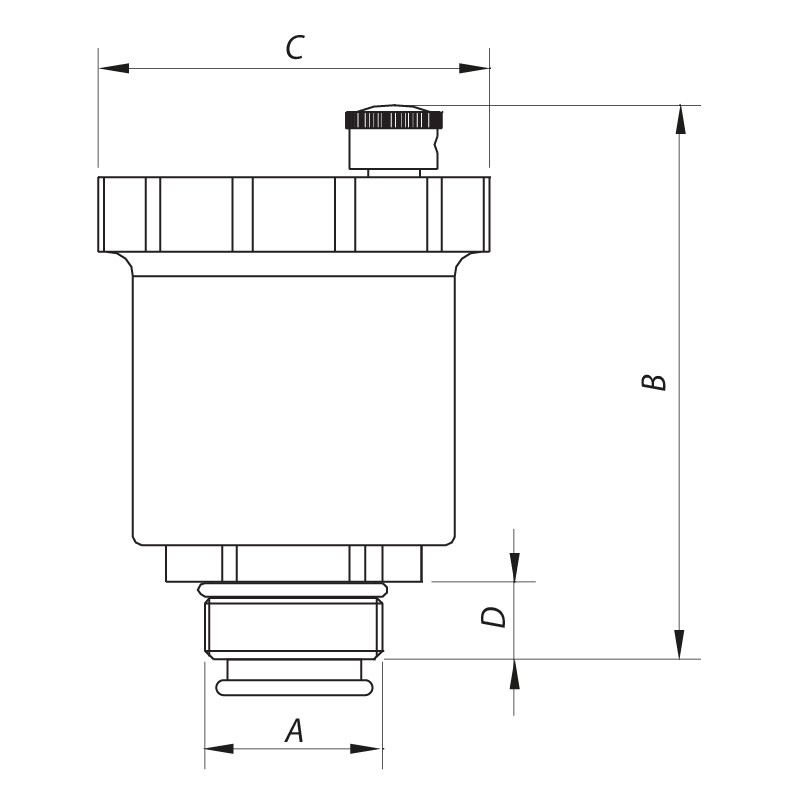 Відведення повітря автоматичне пряме 1/2" KOER KR.1256 - Зображення 2