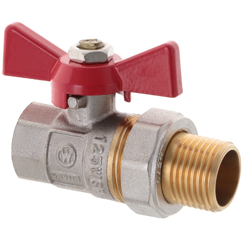 Кран з американкою 1/2" прямий Waterpro червоний - Зображення 3
