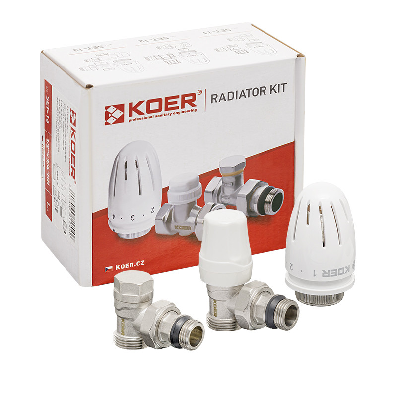 Комплект для підключення радіатора KOER SET-14 - 1/2"x3/4" з термоголовкою ЗЗ - Зображення 7