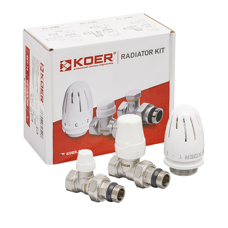 Комплект для підключення радіатора KOER SET-12 - 1/2"x1/2" з термоголовкою ВЗ - Зображення 5