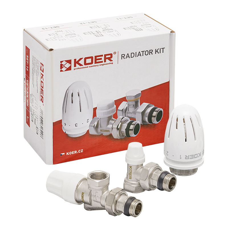 Комплект для підключення радіатора KOER SET-13 - 1/2"x1/2" з термоголовкою ВЗ - Зображення 3