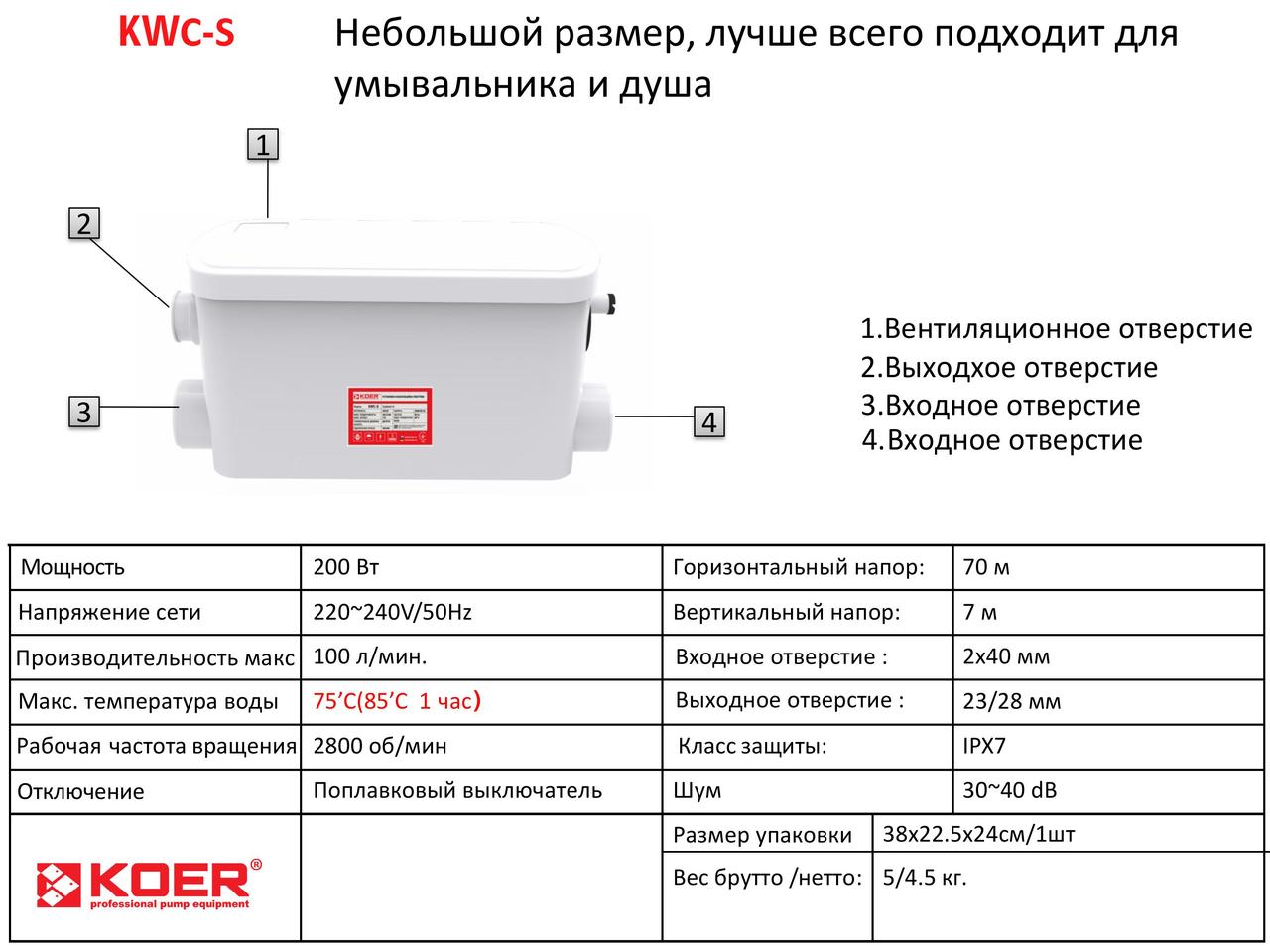 Каналізаційна установка KOER KWC-S - Зображення 5