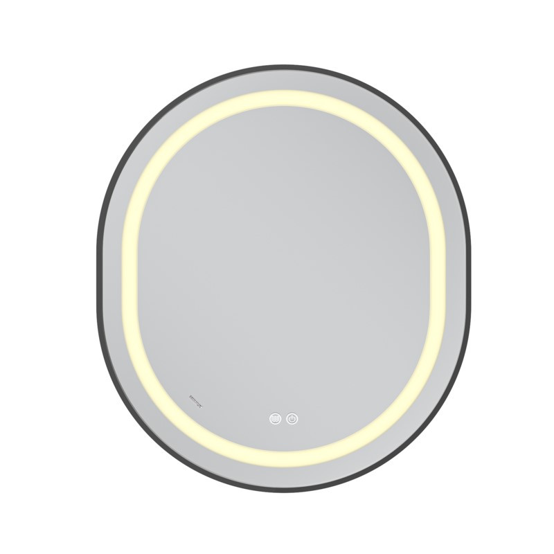 Дзеркало Mixxus Premium ELLIPSE MV05-80x70-Reverse BLACK з Led Touch, Anti-fog, димером - Зображення 2