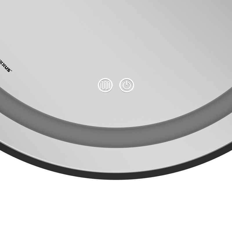Дзеркало Mixxus Premium ELLIPSE MV05-80x70-Reverse BLACK з Led Touch, Anti-fog, димером - Зображення 10