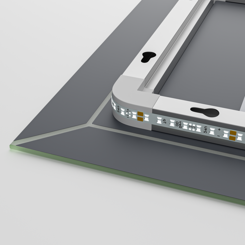 Дзеркало Mixxus Premium CUBIC MR14-80x60-Reverse з Led Touch, Anti-fog, димером, регулятором яскравості - Зображення 2