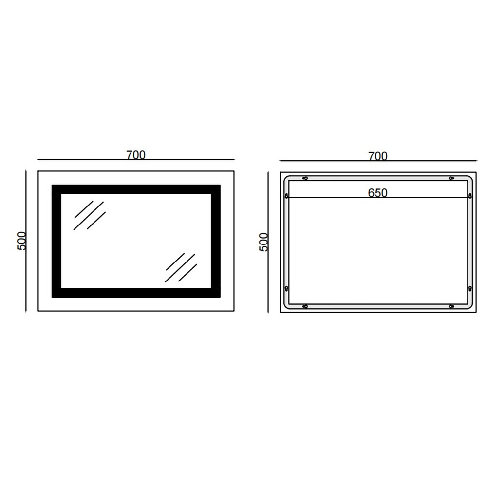 Дзеркало Mixxus WARM MR02-70x50 з Led Touch, Anti-fog, димером, регулятором яскравості, годинником - Зображення 8