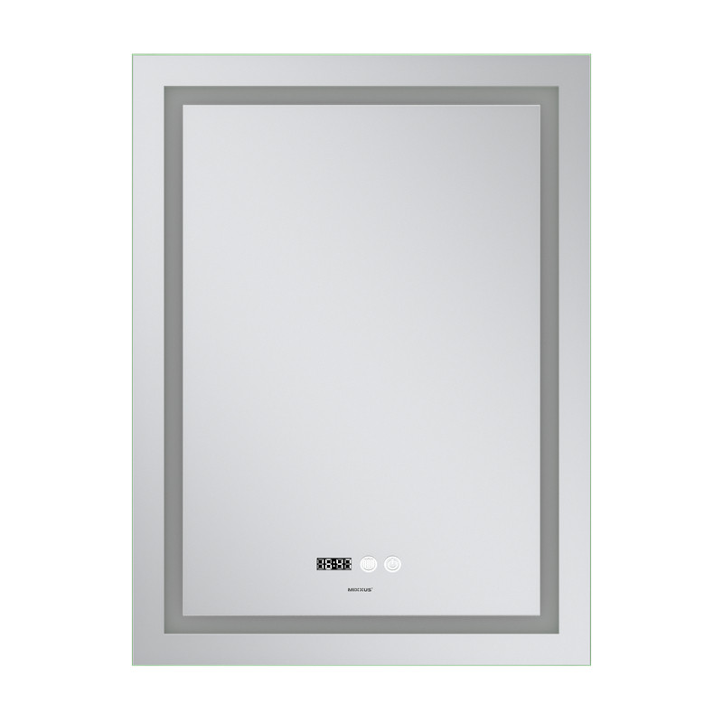 Дзеркало Mixxus Premium FLASH MR21-70x90 з Led Touch, Anti-fog, димером, регулятором яскравості, годинником - Зображення 9