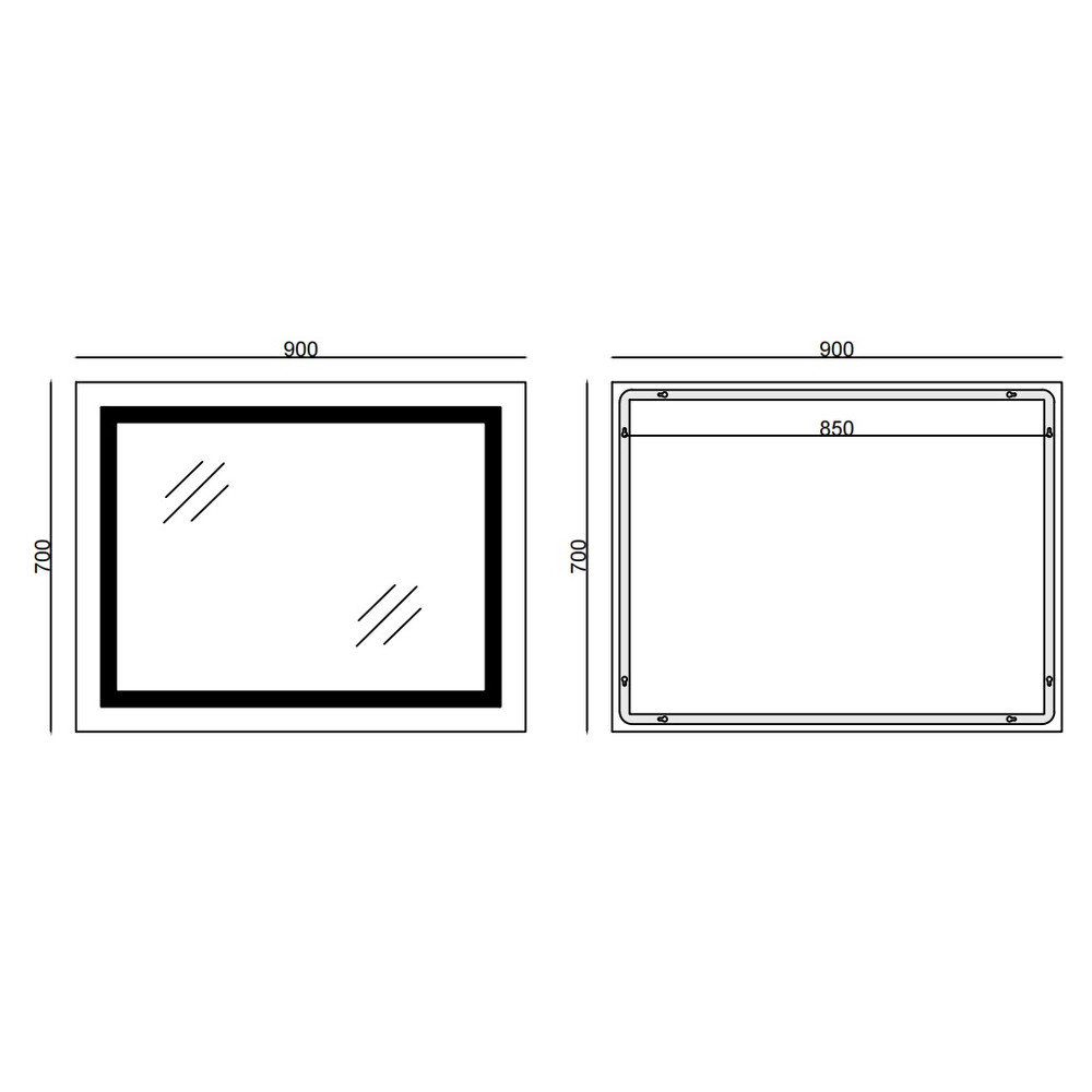 Дзеркало Mixxus STYLE MR13-90x70-Reverse з Led Touch, Anti-fog, димером, регулятором яскравості - Зображення 5