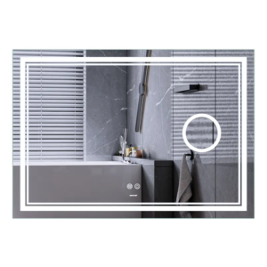 Дзеркало Mixxus Premium QUADRO MR20-120x80 з Led Touch, Anti-fog, димером, регулятором яскравості, лінзою