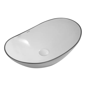 Раковина накладна Mixxus Premium WAVE-0105 EDGE BLACK 620х360х160mm
