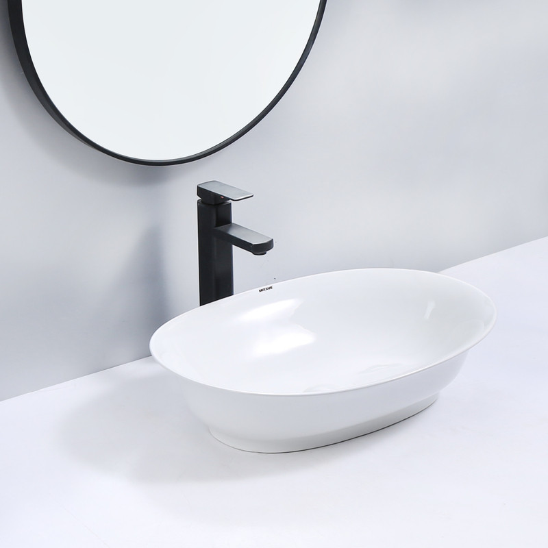 Раковина накладна Mixxus Premium ELLIPSE-0103 550×390×140 мм, білий - Зображення 4