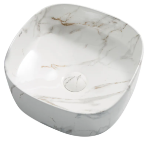Раковина накладна Mixxus Premium DIVERSE-0104 MARBLE 370х370х135mm