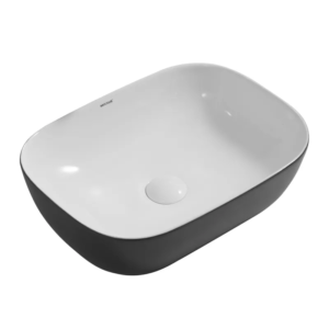 Раковина накладна Mixxus Premium DIVERSE-0112 WHITE-BLACK 455х325х135mm