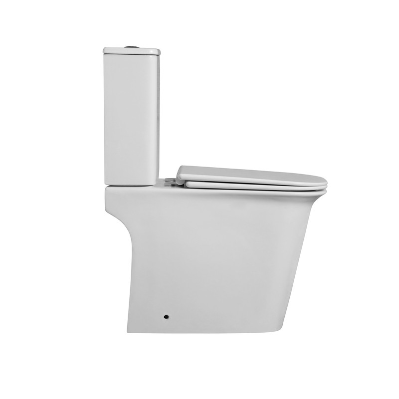 Унітаз-компакт Mixxus WAVE-0404-R 630×350×805 мм, система змиву RIMLESS, білий - Зображення 2
