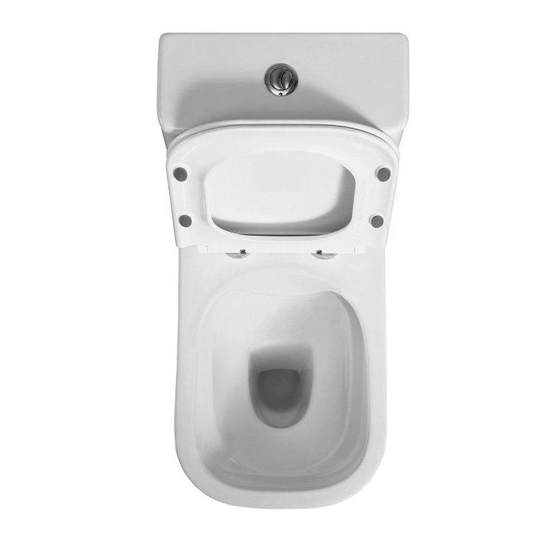 Унітаз-компакт Mixxus WAVE-0404-R 630×350×805 мм, система змиву RIMLESS, білий - Зображення 5