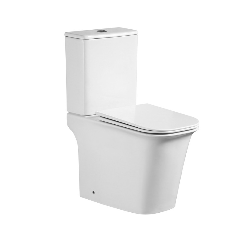 Унітаз-компакт Mixxus WAVE-0404-R 630×350×805 мм, система змиву RIMLESS, білий - Зображення 9