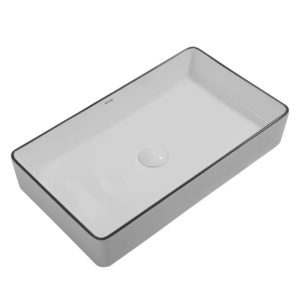Раковина накладна Mixxus Premium QUADRO-0107 EDGE BLACK 600х340х110mm