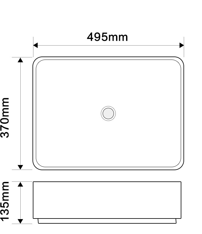 Раковина накладна Mixxus Premium BEVEL-0102 MARBLE 495х370х135mm - Зображення 5