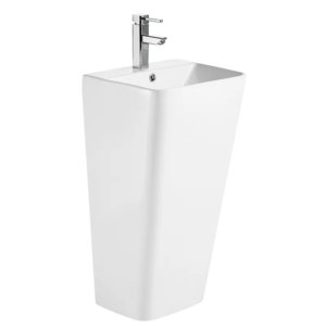 Раковина моноблок Mixxus STYLE-1101 з отвором під змішувач та переливом 440х380х830mm