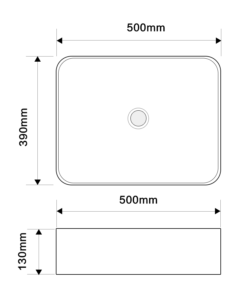 Раковина накладна Mixxus Premium DIVERSE-0110 500х390х130mm - Зображення 7