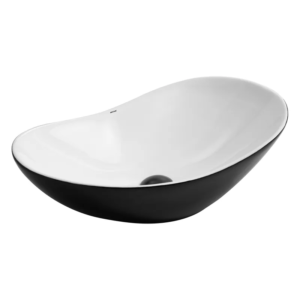 Раковина накладна Mixxus Premium WAVE-0105 WHITE-BLACK 620х360х160mm