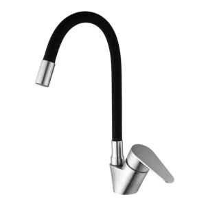 Змішувач для кухні Mixxus NEO-011 REFL.Black із силіконовим виливом