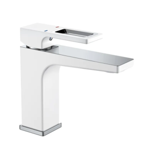 Змішувач для умивальника Mixxus Premium WALTER 001 WHITE-CHROME