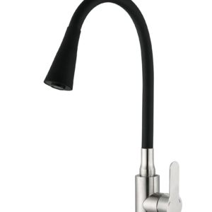 Змішувач для кухні Mixxus DAX-011 REFL.Black із силіконовим виливом