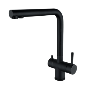 Змішувач для кухні з виходом для питної води Zerix LUX-021 Black з нерж. сталі SUS304