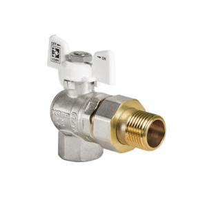 Кран з американкою 3/4" кутовий білий