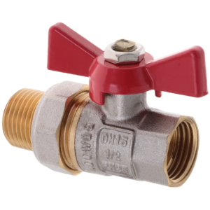 Кран з американкою 1/2" прямий Waterpro червоний