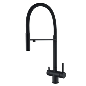 Кухонний змішувач на дві води Zerix KIT-021 Black Refl.Black