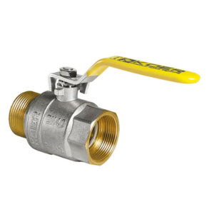 Кран кульовий KOER KR.215.G - 1 1/2" FM ГШВ YELLOW, ручка "важіль" жовта