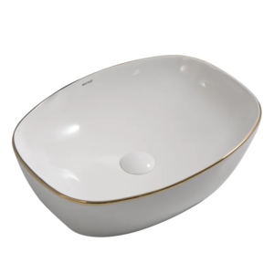 Раковина накладна Mixxus Premium DIVERSE-0109 EDGE GOLD 500х380х140mm