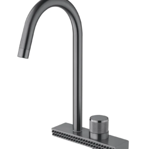 Змішувач для кухні Mixxus FOL-011 Graphite з функц."водоспад" з нерж. сталі