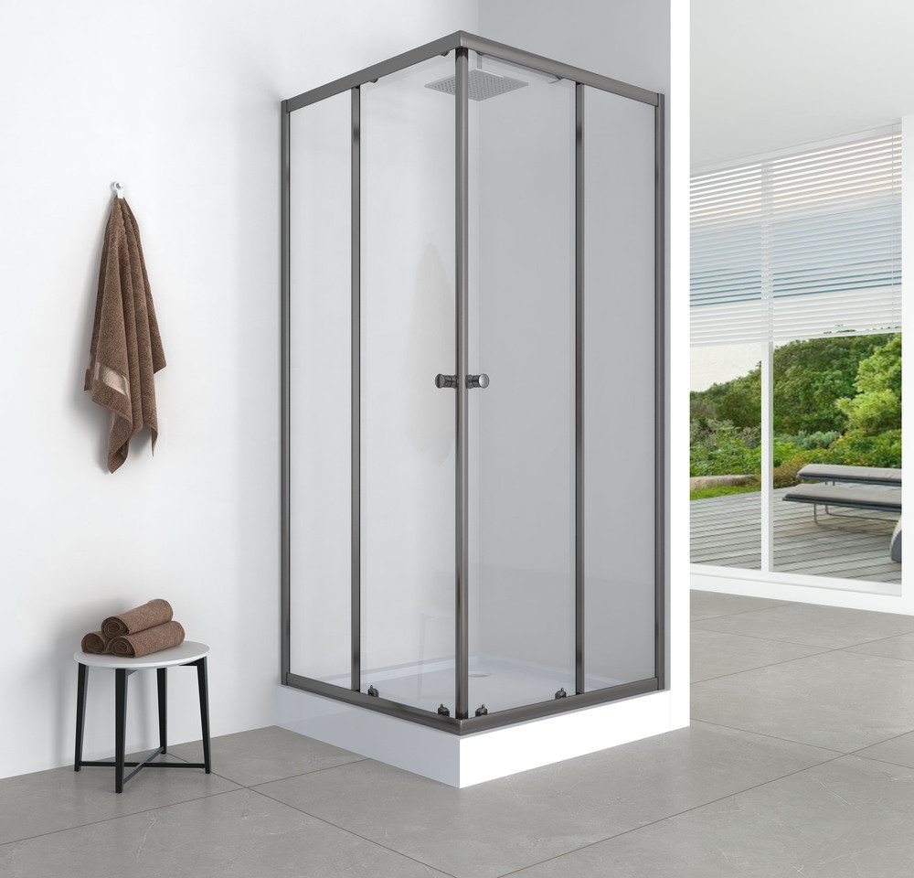 Душова кабіна без піддону Mixxus CUBIC SC01-90x90x185-TR GRAPHITE прозоре скло 4мм - Зображення 9