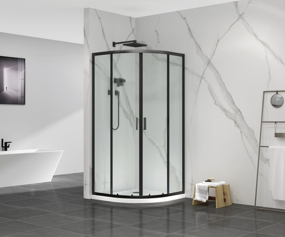 Душова кабіна без піддону Mixxus Premium DIVERSE SC01-90x90x195-TR Black прозоре скло 5мм - Зображення 3