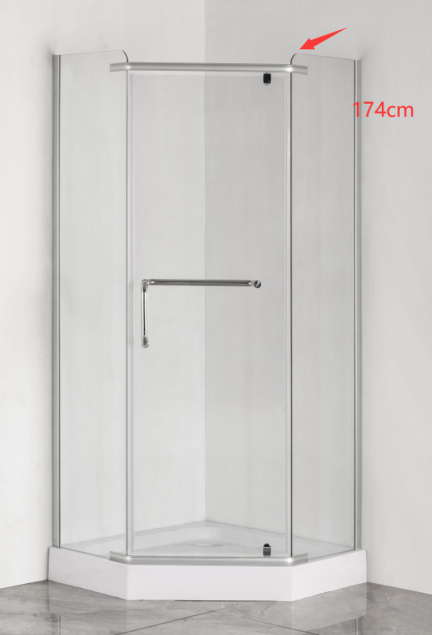 Душова кабіна без піддону Mixxus LINES SC01-90x90x185-TR CHROME прозоре скло 6мм - Зображення 8