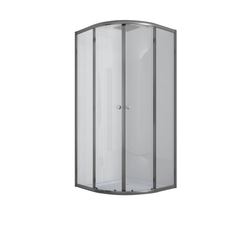Душова кабіна з низьким піддоном Mixxus PLAIN SCT02-90x90x195-TR GRAPHITE прозоре скло 4мм - Зображення 6