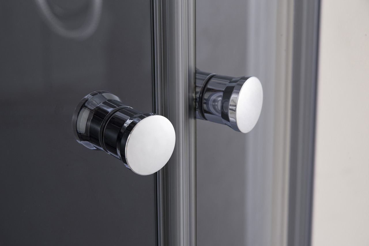 Душова кабіна з низьким піддоном Mixxus PLAIN SCT02-90x90x195-TR GRAPHITE прозоре скло 4мм - Зображення 7