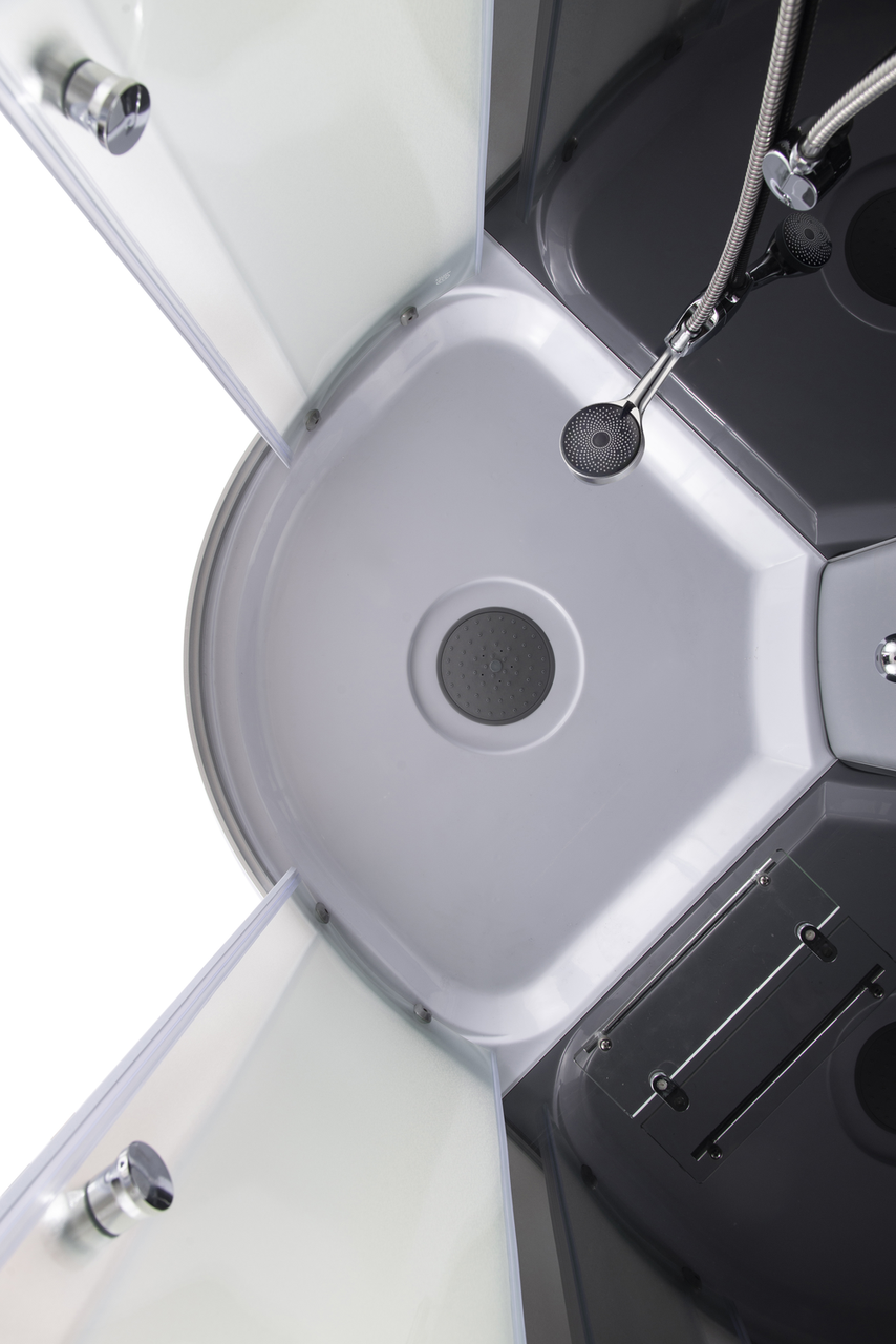 Бокс душовий без гідромасажу Mixxus STRONG SB02-90x90x215-GR SATIN з низьким піддоном - Зображення 2