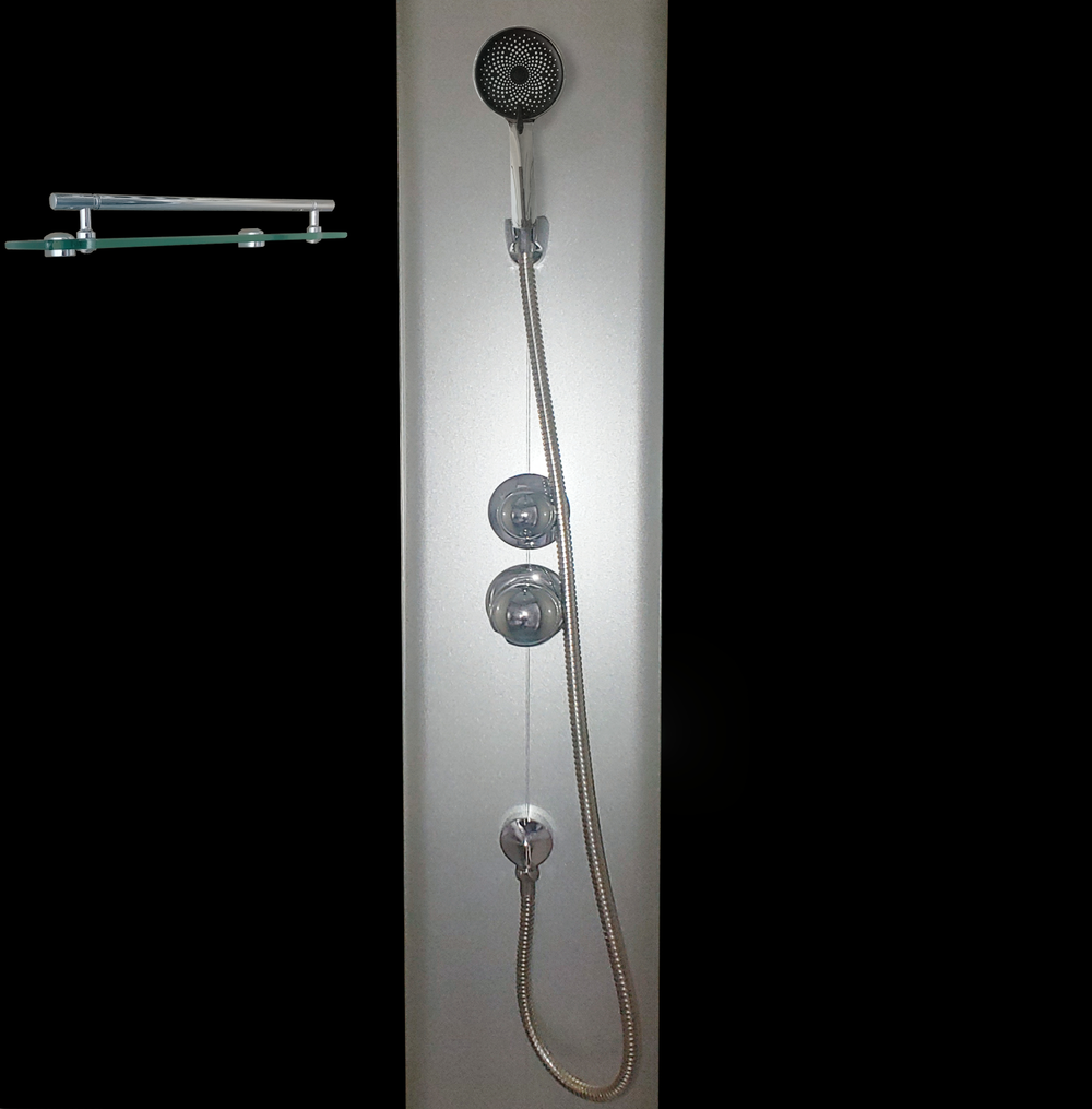 Бокс душовий без гідромасажу Mixxus STRONG SB02-90x90x215-GR SATIN з низьким піддоном - Зображення 7