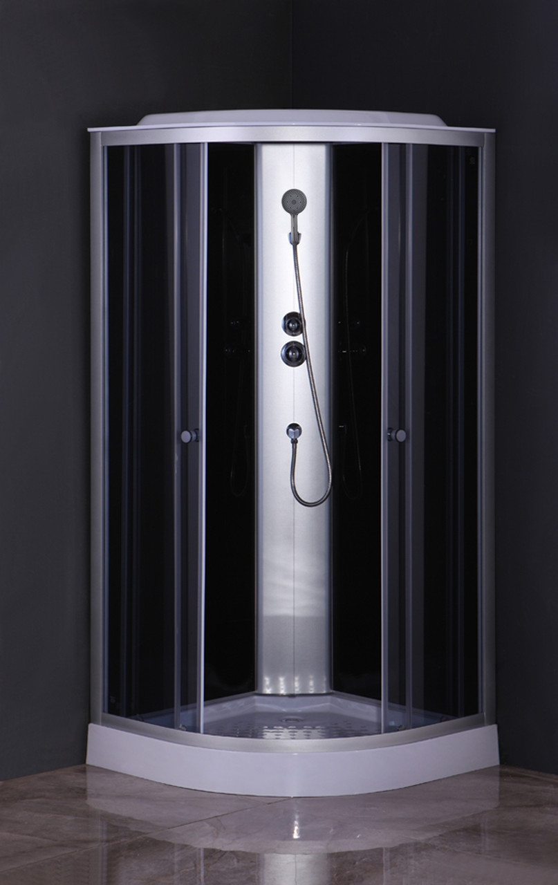 Бокс душовий без гідромасажу Mixxus STRONG SB02-90x90x215-GR SATIN з низьким піддоном - Зображення 10